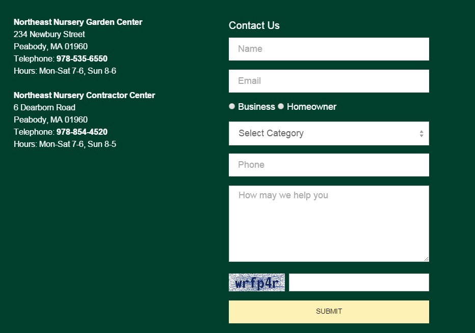 New Northeast Nursery site Northeast Nursery